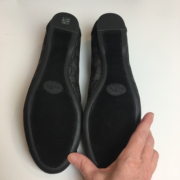 Coach Black Gray Signature Flats 8.5 - Picture 6 of 7